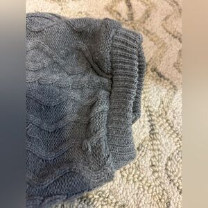 Gray Cable Knit Dog Sweater